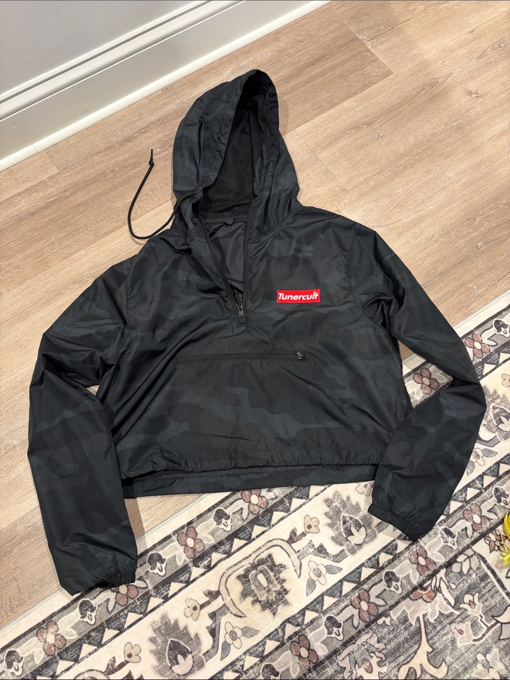 Tunercult Black Camo Hooded Anorak Jacket